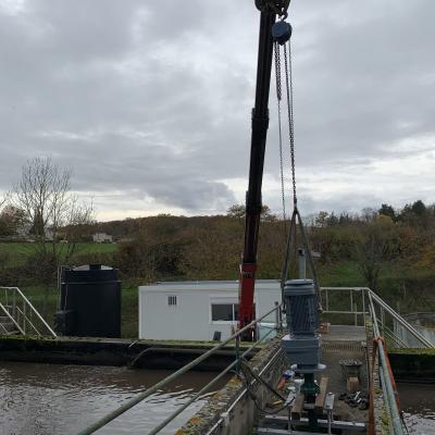 Station d'épuration de Corbigny - Remplacement des 2 turbines d'aération Nov 2019
